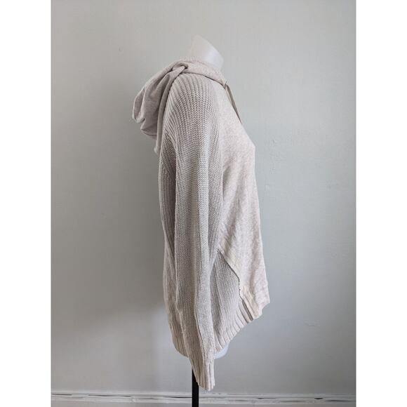 Splendid Collection Large Shea Long Sleeve Coordinating Sweater Mix Hoodie Tan - Picture 11 of 16